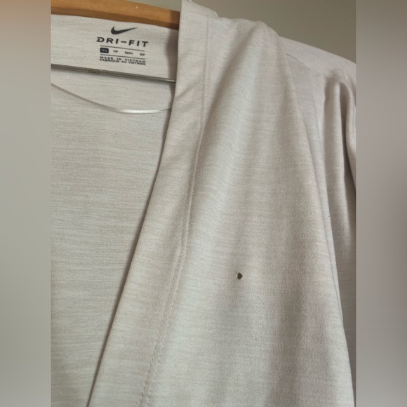 Nike Tan Beige Hooded Cardigan with Thumb Holes - Picture 2 of 4